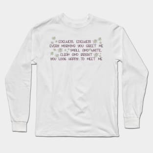 The Sound of Music Edelweiss Lyrics Long Sleeve T-Shirt